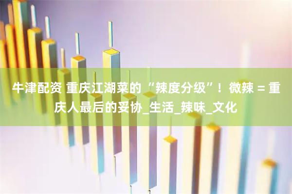 牛津配资 重庆江湖菜的 “辣度分级”！微辣 = 重庆人最后的妥协_生活_辣味_文化