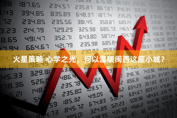 火星策略 心学之光，何以温暖闽西这座小城？